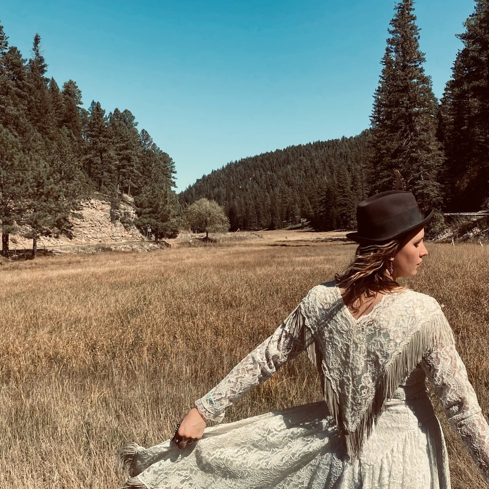 Vintage 80s | Western | Wedding Dress | Women’s Size 14 | Made by Western Wear - Picture 4 of 5